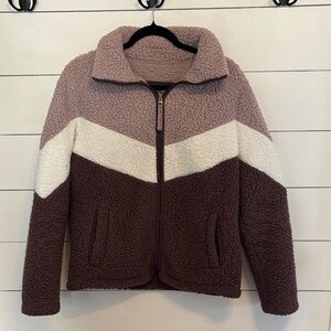 Cozy Two-Tone Sherpa Jacket